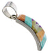 Multicolor Turquoise Jewelry Sterling Silver Slide Pendant RS39492